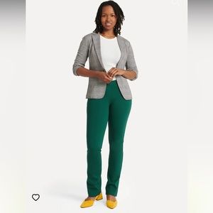 Green Slim Ponte Pants - Women's Stretch Work Pants